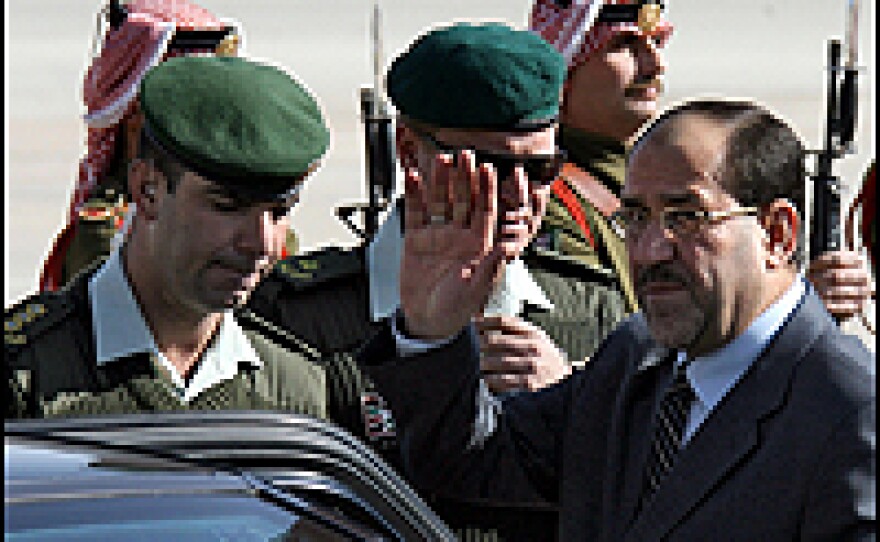 Iraqi Prime Minister Nouri al-Maliki arrives in Amman for a summit with President Bush.