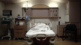 Patient awaiting the arrival of a baby in a hospital room, Mar. 4, 2011