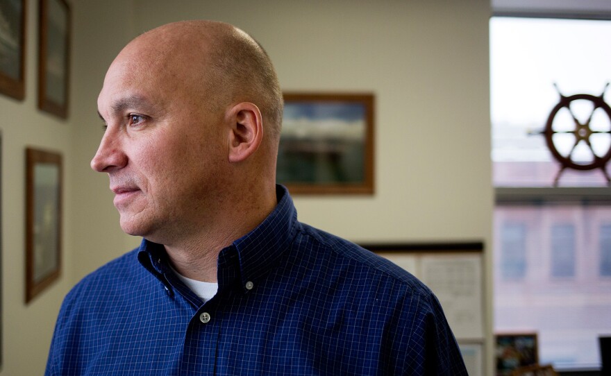 Grant County Veterans Service Officer Bob Kelley poses for a portrait in his office.