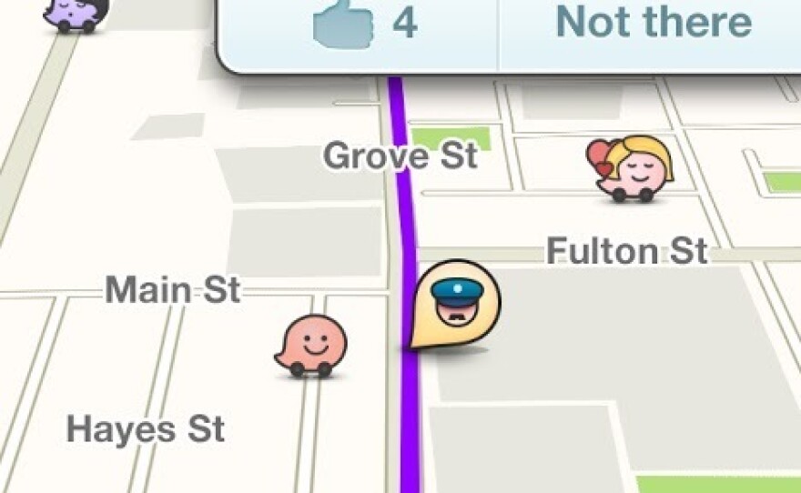 Waze allows users to share when they've seen a police officer. Law enforcement officials say that could put police in danger.