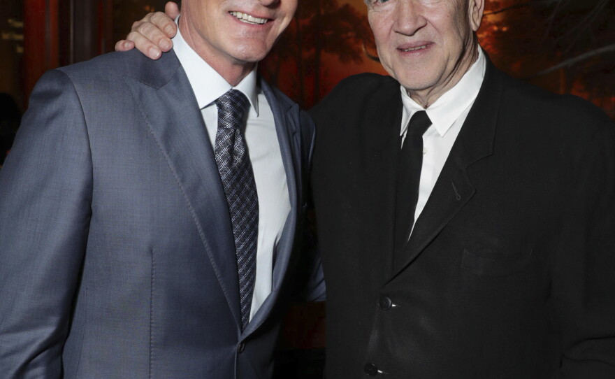 "Having him near always made me feel better. ... I never felt there was judgment," MacLachlan, left, says of David Lynch. The two are pictured above in Los Angeles at the premiere party for Showtime's Twin Peaks: The Return on May 19, 2017.