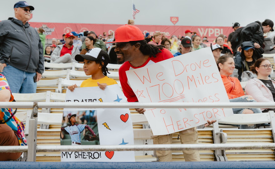Fans from Delaware drove 1,700 miles to see Mo'ne Davis play in the WPBL's inaugural game in Springfield, Ill., on Saturday, Aug. 1.