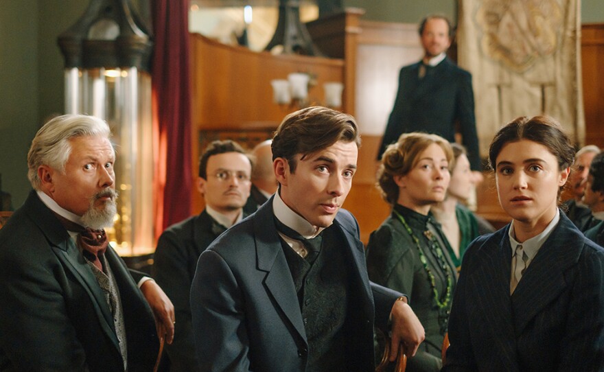 Max Liebermann (Matthew Beard), center, and Amelia (Lucy Griffiths), right 