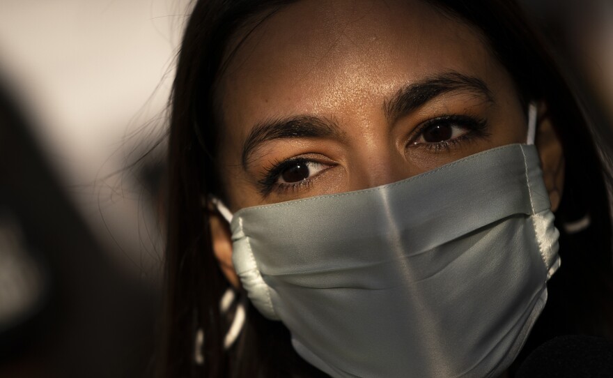 Rep. Alexandria Ocasio-Cortez, D-N.Y., seen here in November, told viewers during an Instagram Live on Jan. 12 that she feared for her life as a violent pro-Trump mob stormed the U.S. Capitol.
