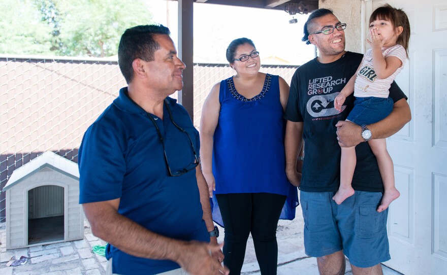 Rosendo Gil, who was a nurse in his native Mexico, works to build trust with all of his clients. Blas Lopez and Lluvia Padilla say Gil has taught them how to better care for their daughter and themselves.