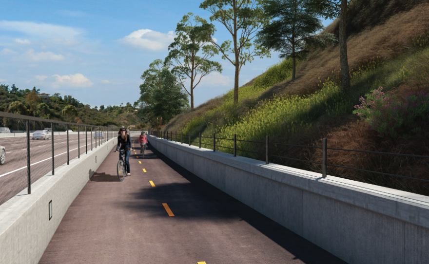 The design for the state Route 15 Commuter Bikeway is shown in this undated rendering.