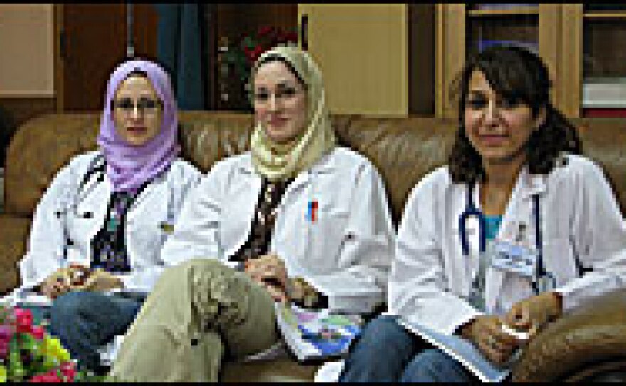 Medical students like these may be the main hope of reviving Baghdad's medical community.