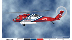 A digital rendering of the S-70i version of the Firehawk. 