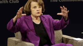 United States Sen. Dianne Feinstein, D-Calif., gestures while speaking at the Commonwealth Club in San Francisco, Tuesday, Aug. 29, 2017.