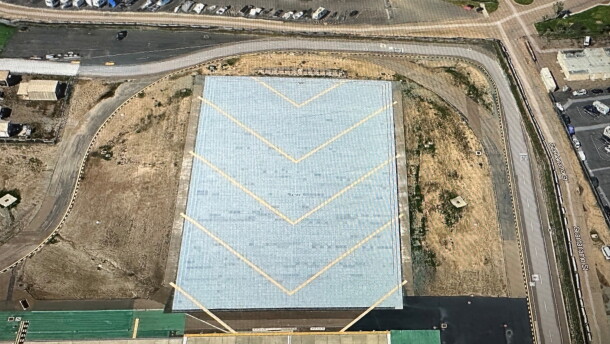 The EMAS at the west end of San Diego International Airport's runway is shown in this undated aerial photo.