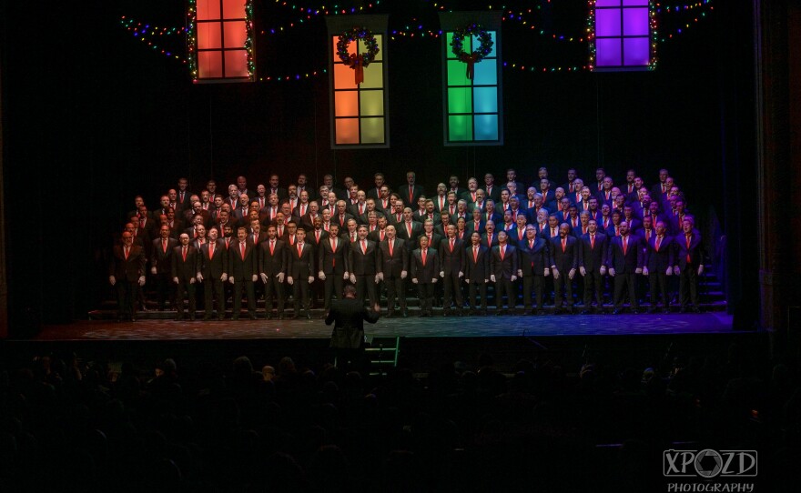 The San Diego Gay Men's Chorus performs during its 2019 holiday concert at Balboa Theatre, Dec. 7, 2019. 