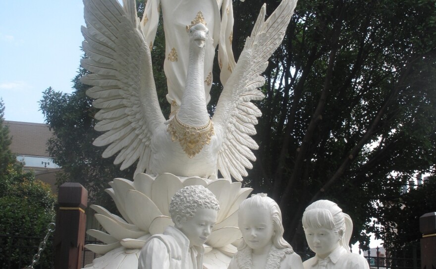 The goddess Saraswati now looks down upon Embassy Row in Washington, D.C.