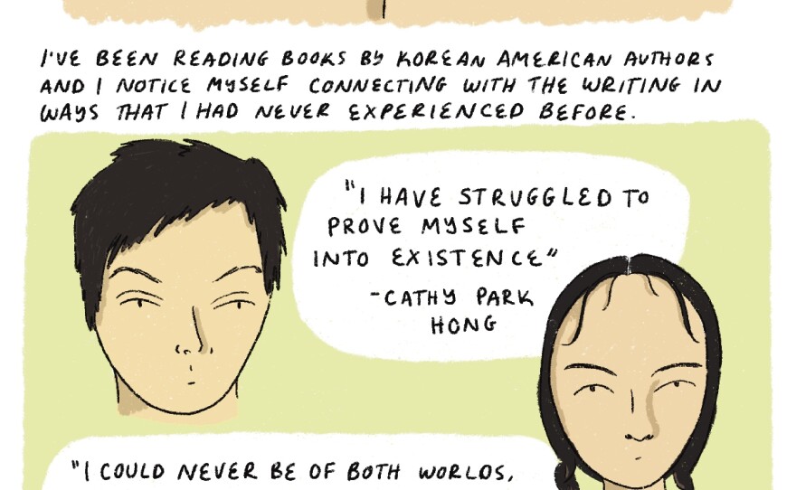 The question has entered my life again — not because anyone has been asking me, but because I've been asking it to myself. I've been reading books by Korean American authors and I notice myself connecting with the writing in ways that I had never experienced before. It was as if they had given voice to the thoughts I'd never say out loud. Images of writers Cathy Park Hong and Michelle Zauner.