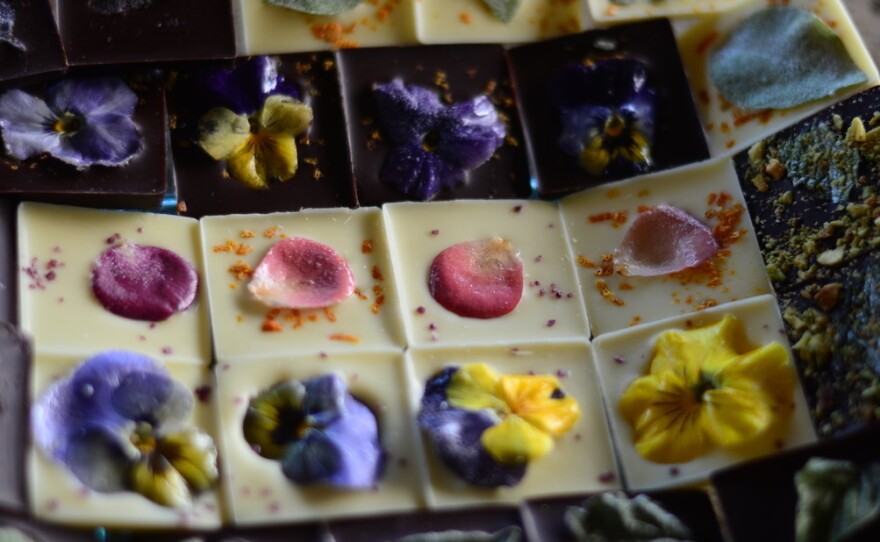 John Clemons takes flowers out of their natural context with his newest venture, Coco Savvy, which combines them with chocolate.