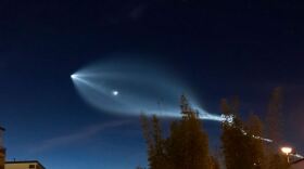 A rocket seen over San Diego, Dec. 22, 2017.