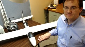 Paul Applewhite of Applewhite Aero isn't allowed to fly this 3-pound Styrofoam plane. That's because he has added circuitry to make it autonomous — it can find its way to specified coordinates — which means it's an unmanned aerial vehicle requiring a special testing permit.