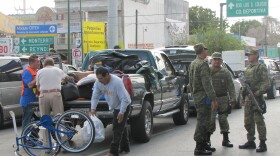 The inspection area at the port of entry in Nuevo Laredo, Mexico is where holiday travelers stop before making their journey south.  