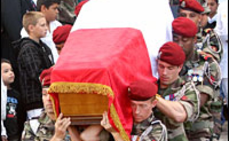 The funerals for 10 French soldiers lost in Afghanistan last August dominated the French media.