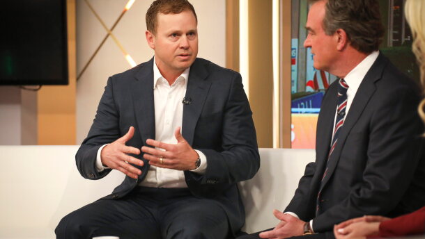 Spencer Pratt speaks during an appearance on "Fox & Friends" at Fox News headquarters on Wednesday, Jan. 28, 2026, in New York. (Photo by Andy Kropa/Invision/AP)