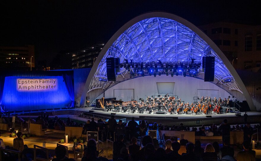 The San Diego Symphony performs at UC San Diego's Epstein Family Amphitheater in 2022.