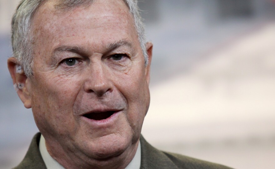 Rep. Dana Rohrabacher, R-Calif., speaks during a news conference on Capitol Hill in Washington, D.C., in 2013.
