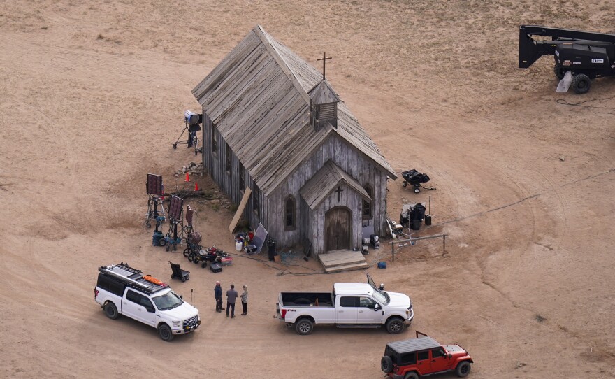 The Bonanza Creek Ranch in Santa Fe, N.M., is seen on Oct. 23, 2021. On Wednesday, New Mexico workplace safety regulators issued the maximum possible fine against a film production company for firearms safety failures on the set of "Rust," where a cinematographer was fatally shot.