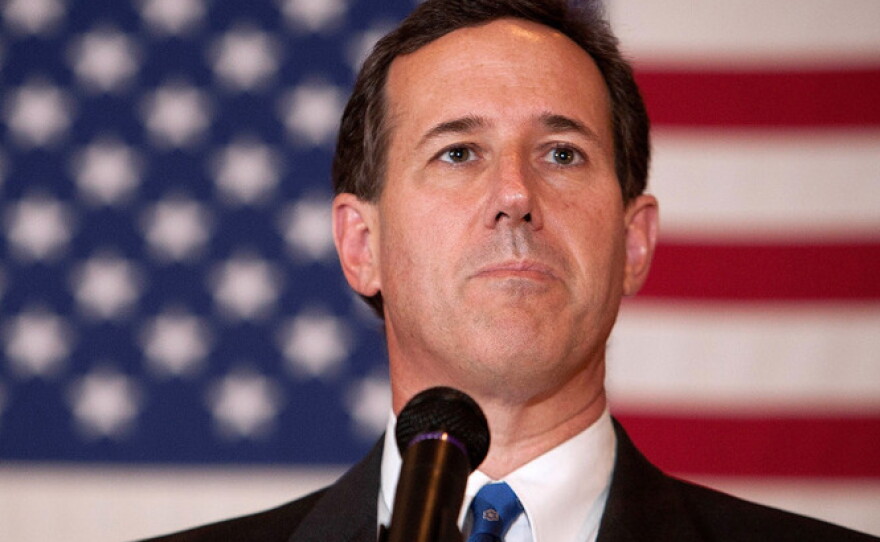 Republican presidential contender Rick Santorum during a campaign event Sunday in Fond du Lac, Wis.