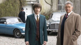 Lee Ingleby as Detective Sergeant John Bacchus and Martin Shaw as Chief Inspector George Gently in "Inspector George Gently."  