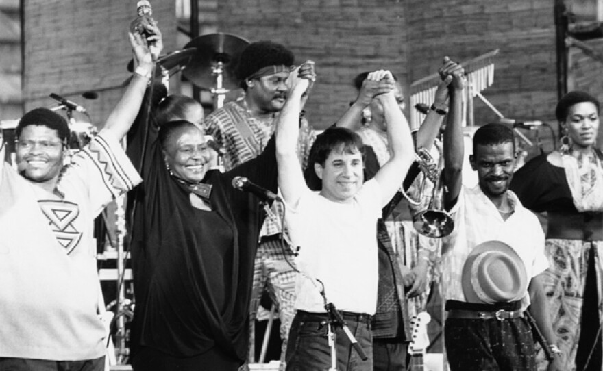 Joseph Shabalala, Miriam Makeba, Okyerema Asante, Paul Simon and Ray Phiri.