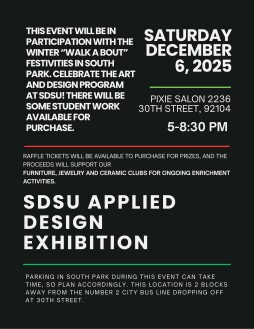 San Diego State University Applied Design Exhibition