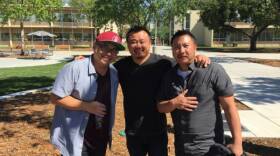 This undated photo shows David Yang, Bobby Bilatout and Ville Thao, who were all Hmong b-boys in the 1990s. 