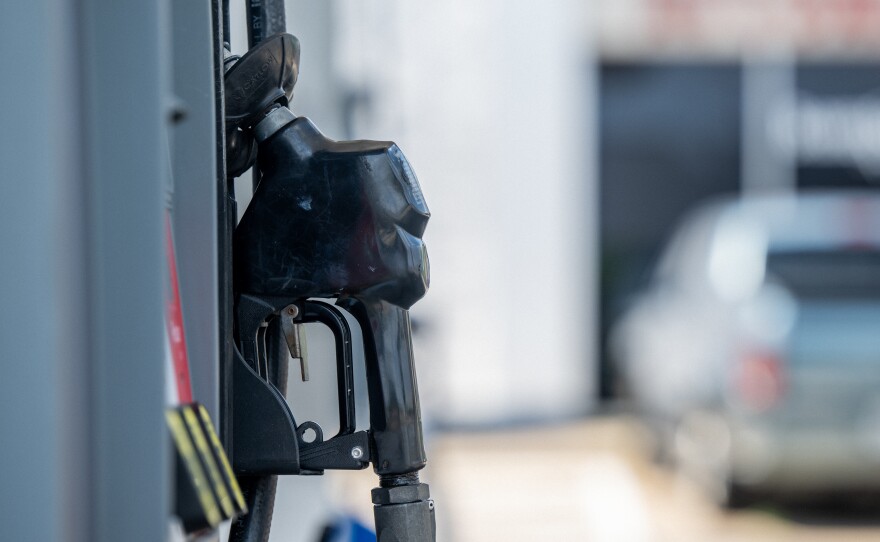 A gas pump is seen at a Chevron gas station on June 9 in Houston, Texas. Gas prices nationally hit an average of $5 a gallon, according to AAA.
