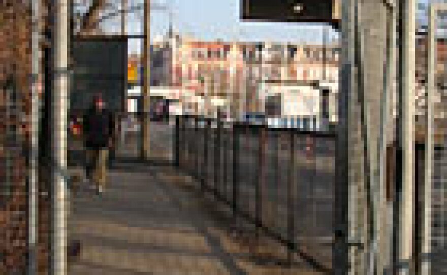 ...and through this gate on the German side. Although the sign says no entry, it is possible to walk the "wrong way" into Poland and not even get checked on the other side.