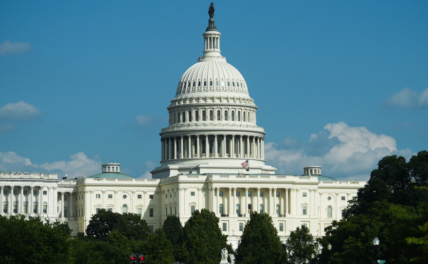 The U.S. Capitol is seen from Pennsylvania Avenue, on Aug. 30, 2026.