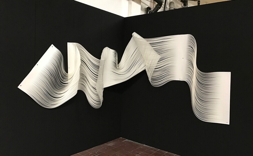 "Gravitational Lensing" by Melissa Walter, created during her artist residency at Bread & Salt in 2017.