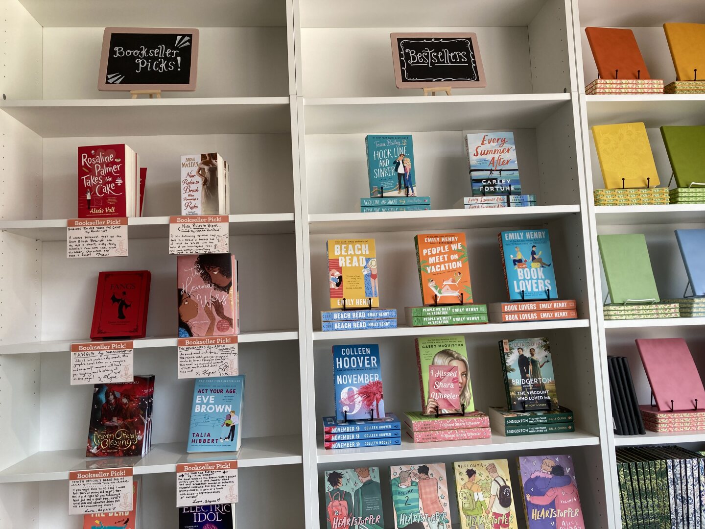 Romance novels for sale at Meet Cute in an undated photo.