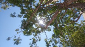 The sun shines bright in the sky over San Diego, July 30, 2018.