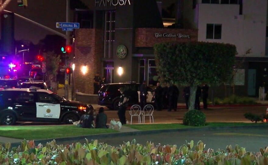 At the scene of a fatal shooting and standoff in Ocean Beach, June 23, 2016.