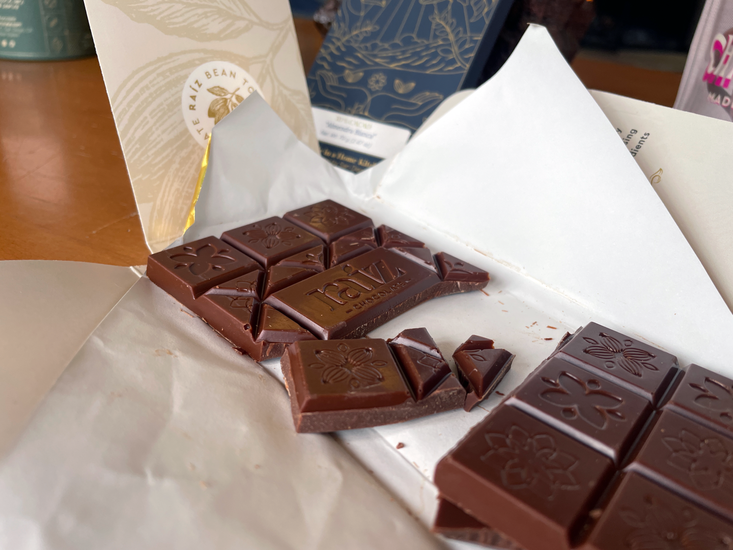 The finished bars are smooth and crisp