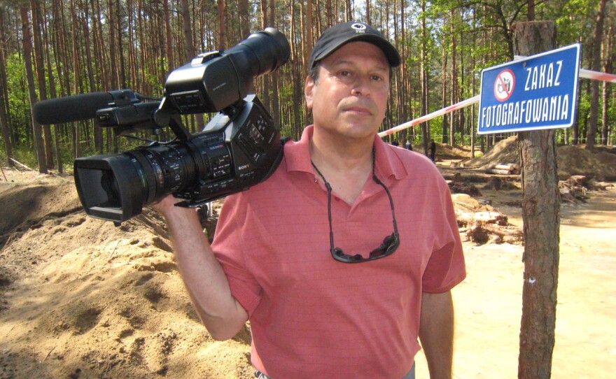 Filmmaker Gary Hochman at Sobibor excavations for his documentary, "Deadly Deceptions at Sobibor."