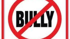 A sign which reads "no bully zone" is posted to an anti-bullying resource page on the Cajon Park Elementary school web site. 