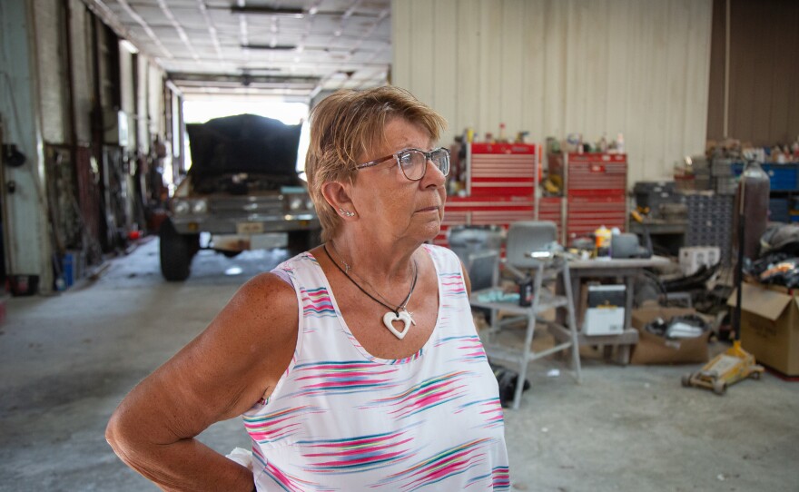 Linda Findley's husband, Robert, opened Findley Body Repair in 1975. Linda says she doesn't know what she's going to do with the Fort Scott, Kan., business. She kept two workers on for six weeks after Robert's death to close out active orders. "I guess I'll have to have an auction someday," Findley says.