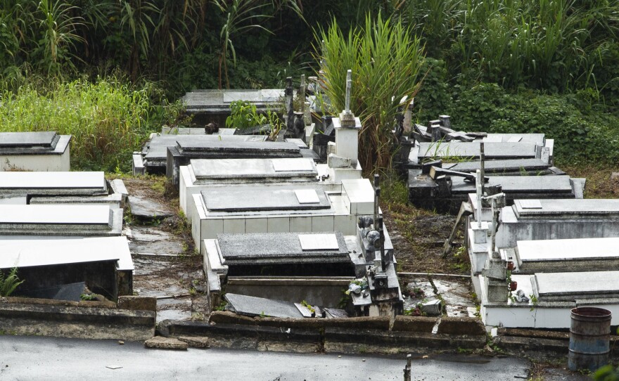 Many residents want to see the damage to their family members' tombs but are fearful of what they will find.