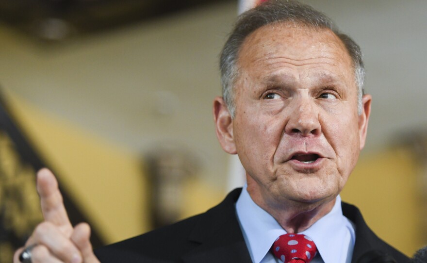 Former Alabama Chief Justice Roy Moore announces his run for the Republican nomination for U.S. Senate on Thursday. He lost the 2017 special election to Democrat Doug Jones after multiple allegations of sexual assault and harassment against him surfaced.