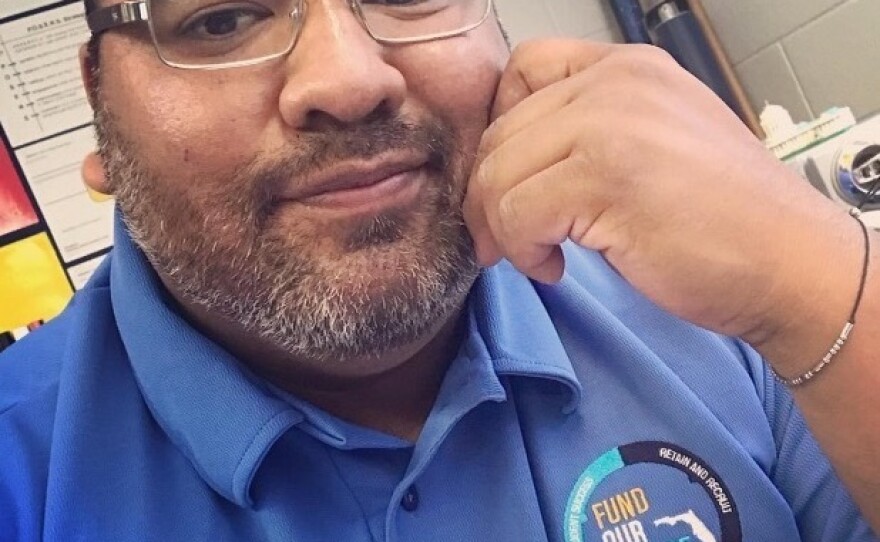 Jorje Botello, teaches 8th grade American history at Osceola Middle School in Okeechobee, Fla. "If I feel like I'm going to be watched by Big Brother all the time," he says, "what's the point?"