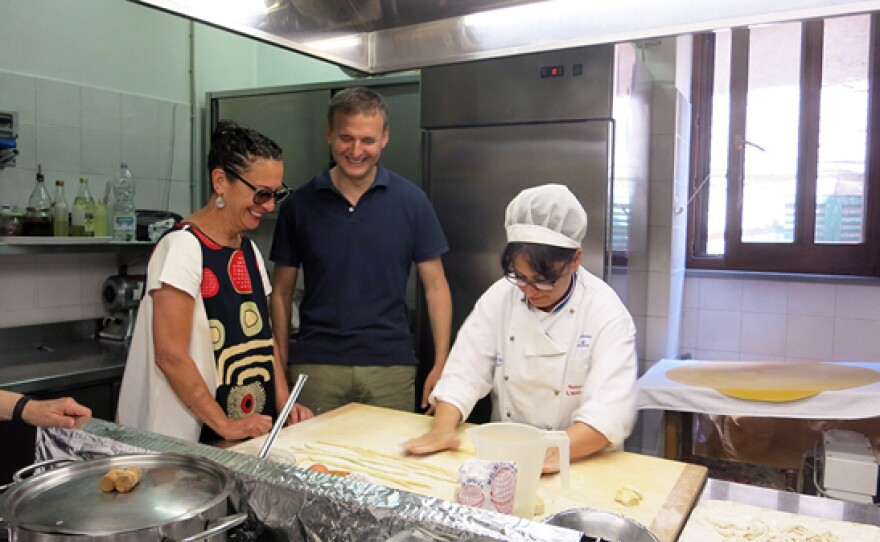 Host Phil Rosenthal visits Umbria alongside chef and author Nancy Silverton and the world-famous Italian butcher Dario Cecchini.