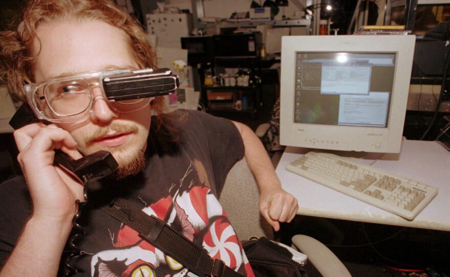 As a student at the Massachusetts Institute of Technology in 1997, Thad Starner developed --and wore, pretty much everywhere — a computer with a screen attached to goggles.
