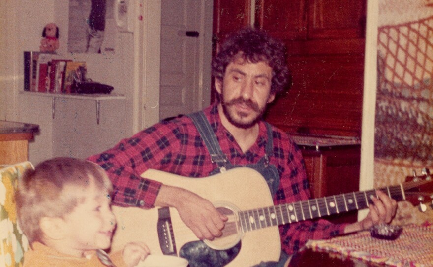 Jim Croce and his son Adrian James at their home in Coatsville, Pennsylvania, 1973.