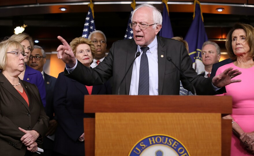 Sen. Bernie Sanders (I-VT) told NPR, "The goal is to rally the American people against a disastrous Republican proposal."