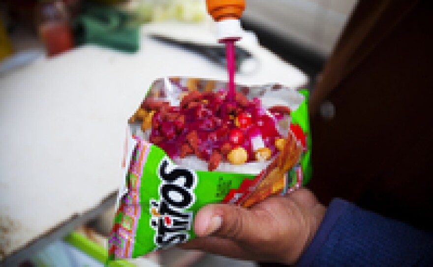 Squirt with chile sauce.